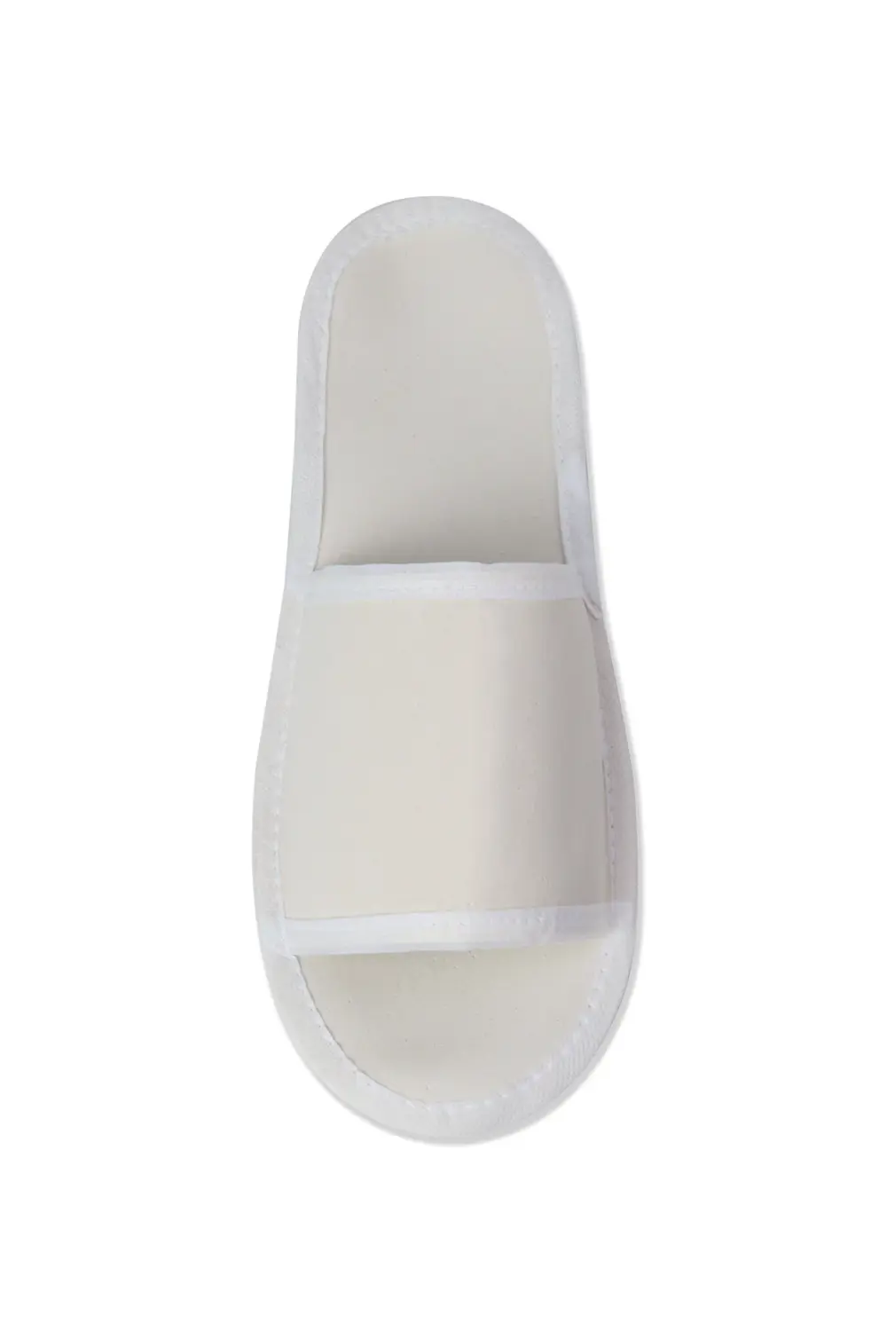 50 Çift Spa Terliği Önü Açık Kaymaz Tabanlı Biyeli Beyaz Otel Ter