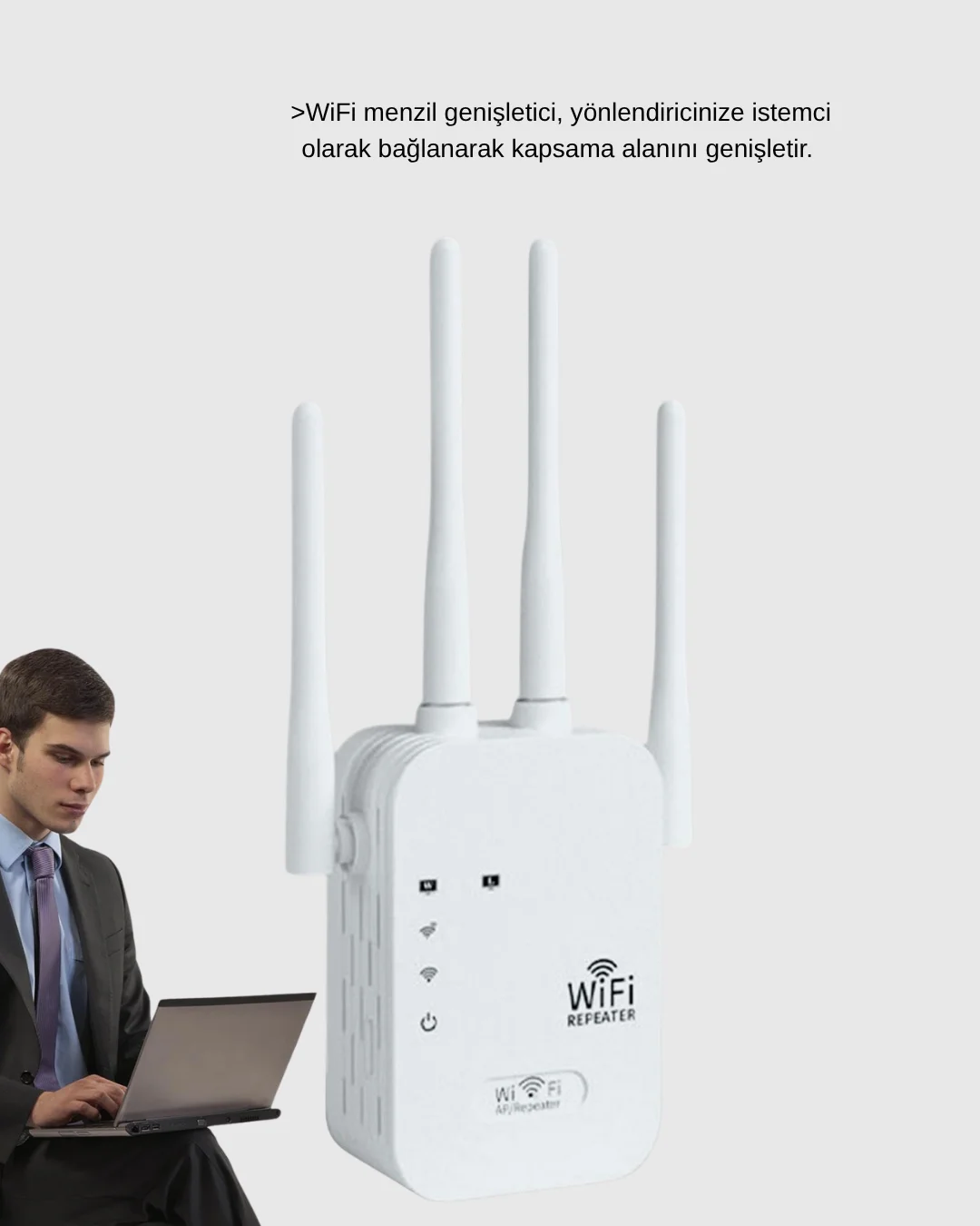 50 Cihaz Destekli 300Mbps Kablosuz Sinyal Güçlendirici RJ45 Kablo