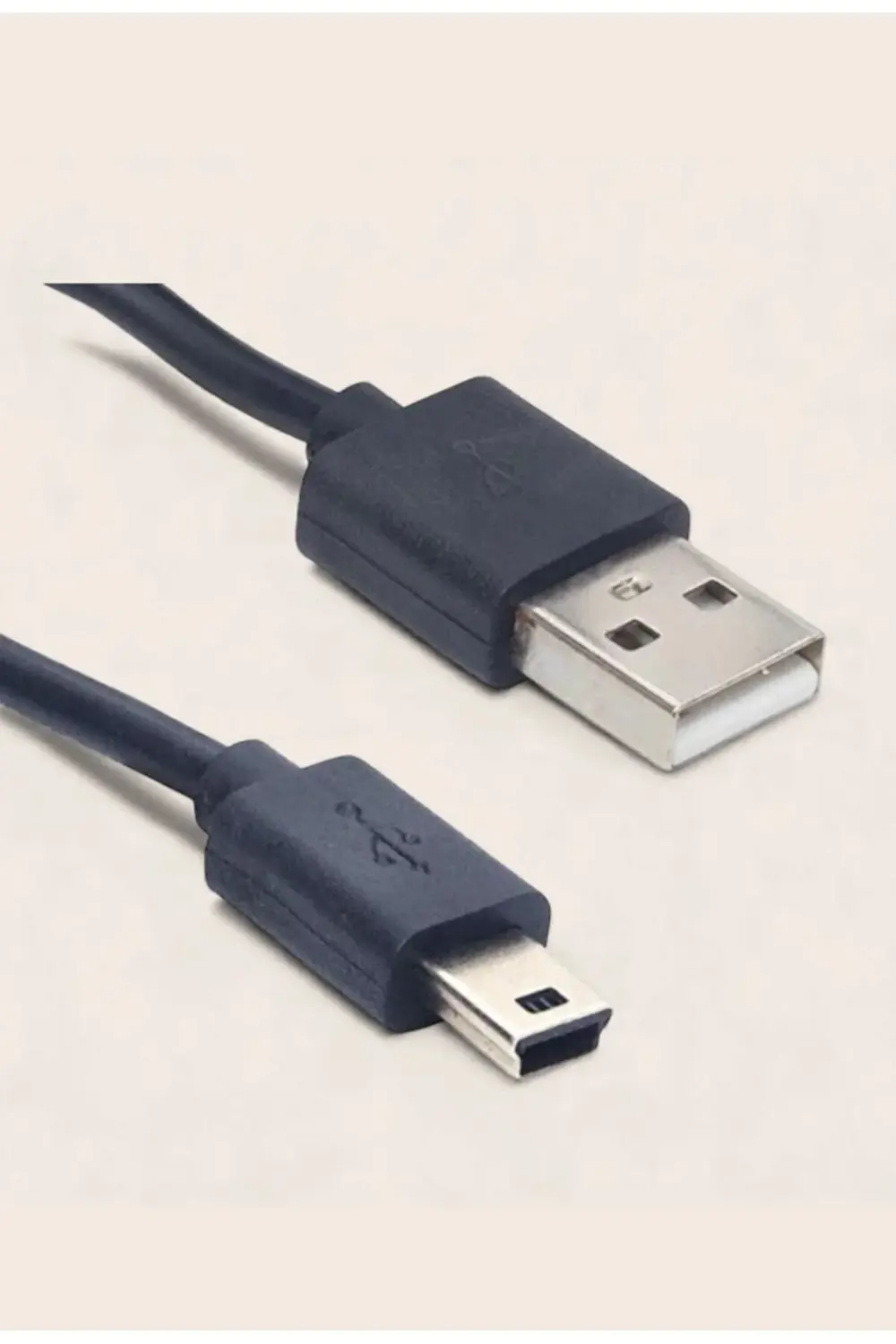 50 cm USB 2.0 Erkek – Mini USB 5 Pin Bağlantı ve Veri Aktarım Kab