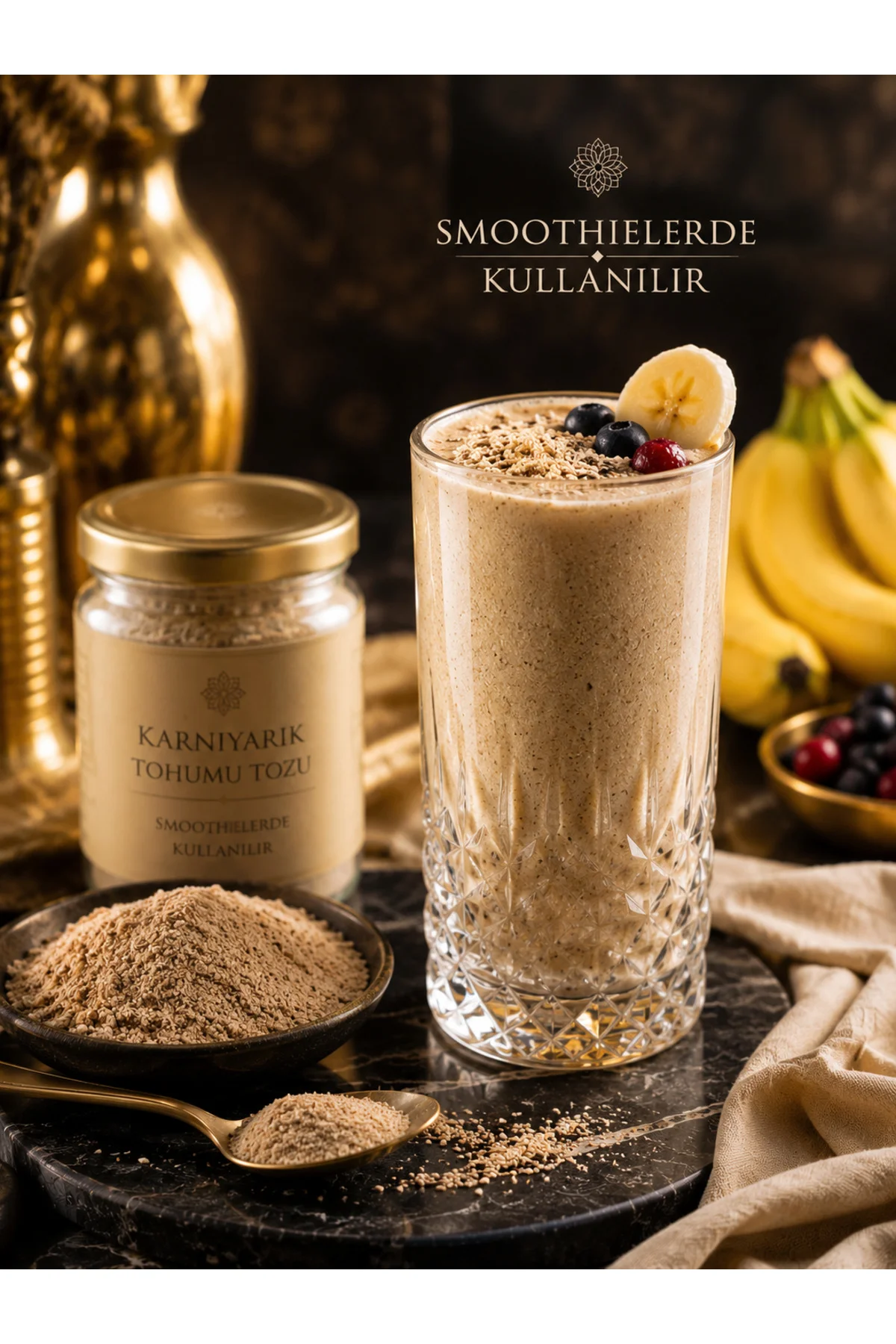 50 Gr Glutensiz Karnıyarık Otu Kabuğu Tozu (Psyllium Husk) – Yüksek Lifli, Doğal Kıvam Artırıcı, JELLEŞEN ÜRÜN