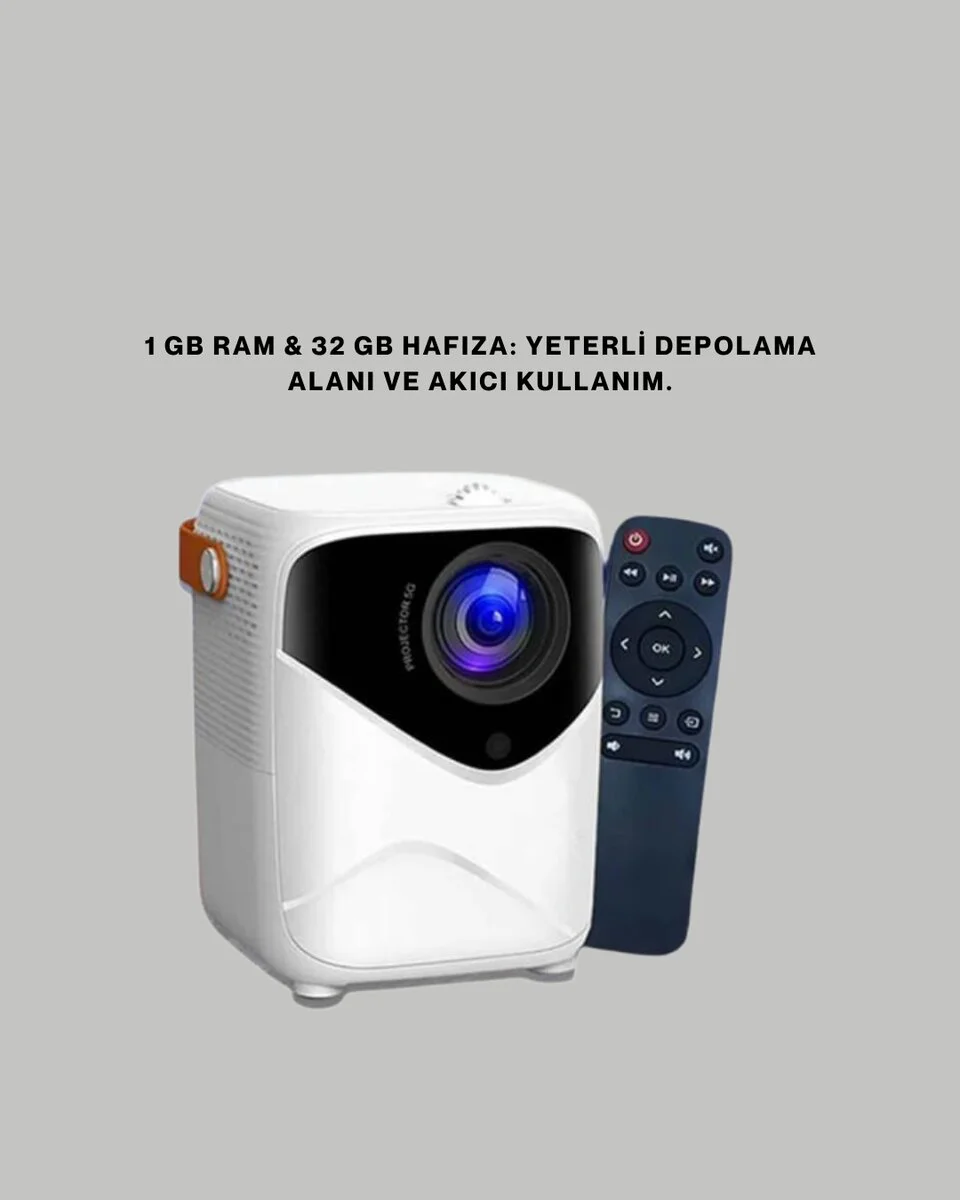 50 inç TV Deneyimli Projektör – Yakın Mesafede Geniş Görüntü ve Ev Sineması