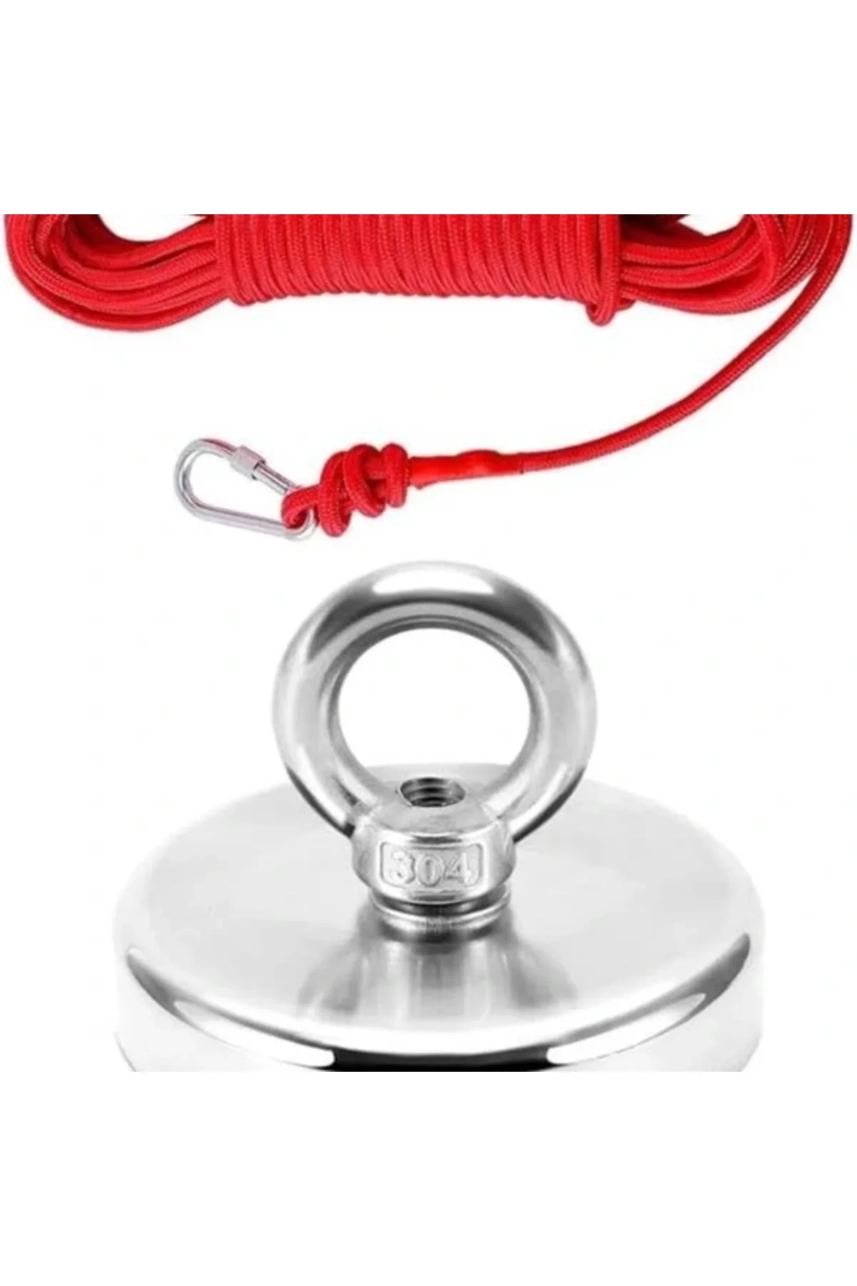 50 Kg D48 Magnet Fishing 20M Halatlı Neodyum Pot Mıknatıs Seti