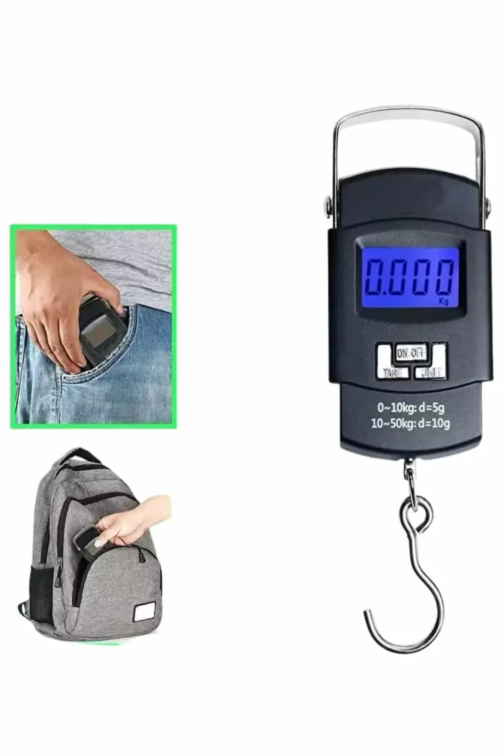 50 Kg Dijital El Terazisi Cep Tartısı El Kantarı Terazi