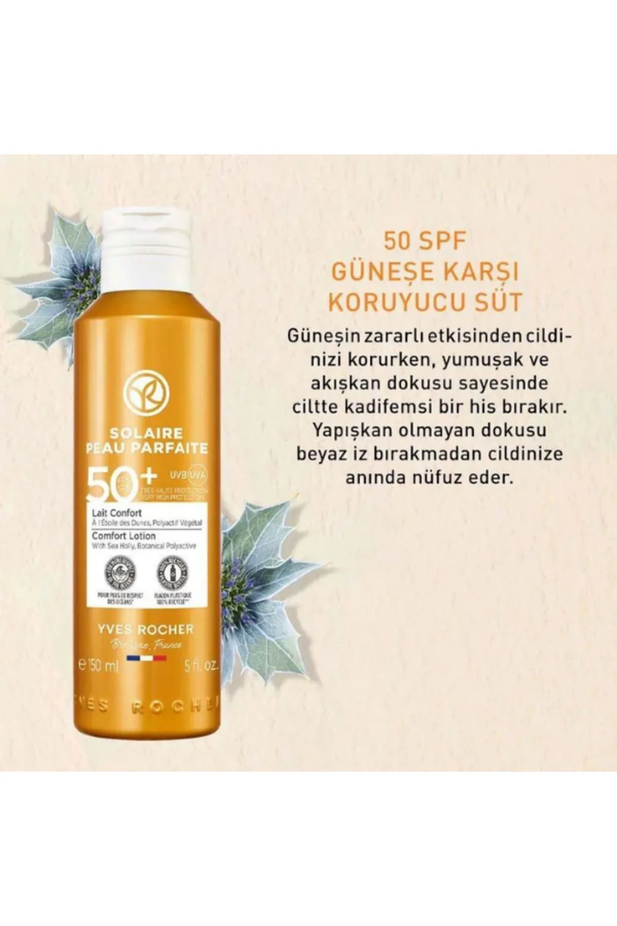 50+ Koruma Faktörlü Güneşe Karşı Koruyucu Vegan Süt 150ml ( Yüz&V