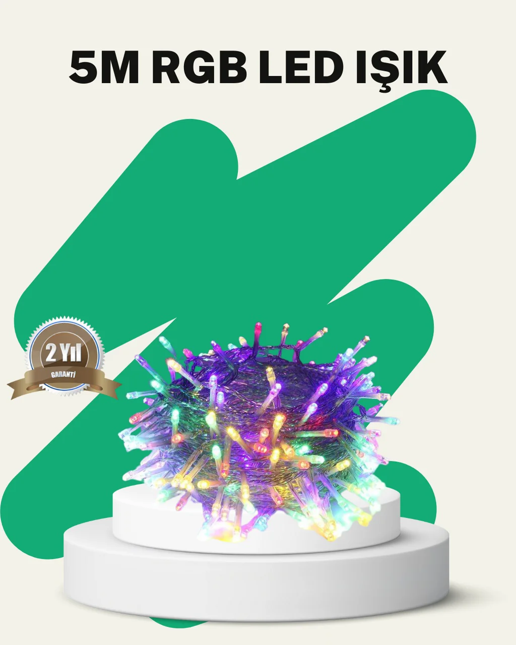 50 Li Led Şeffaf Kablolu 5 M Aydınlatma Işık Süsleme Led - Lisinya Diğer