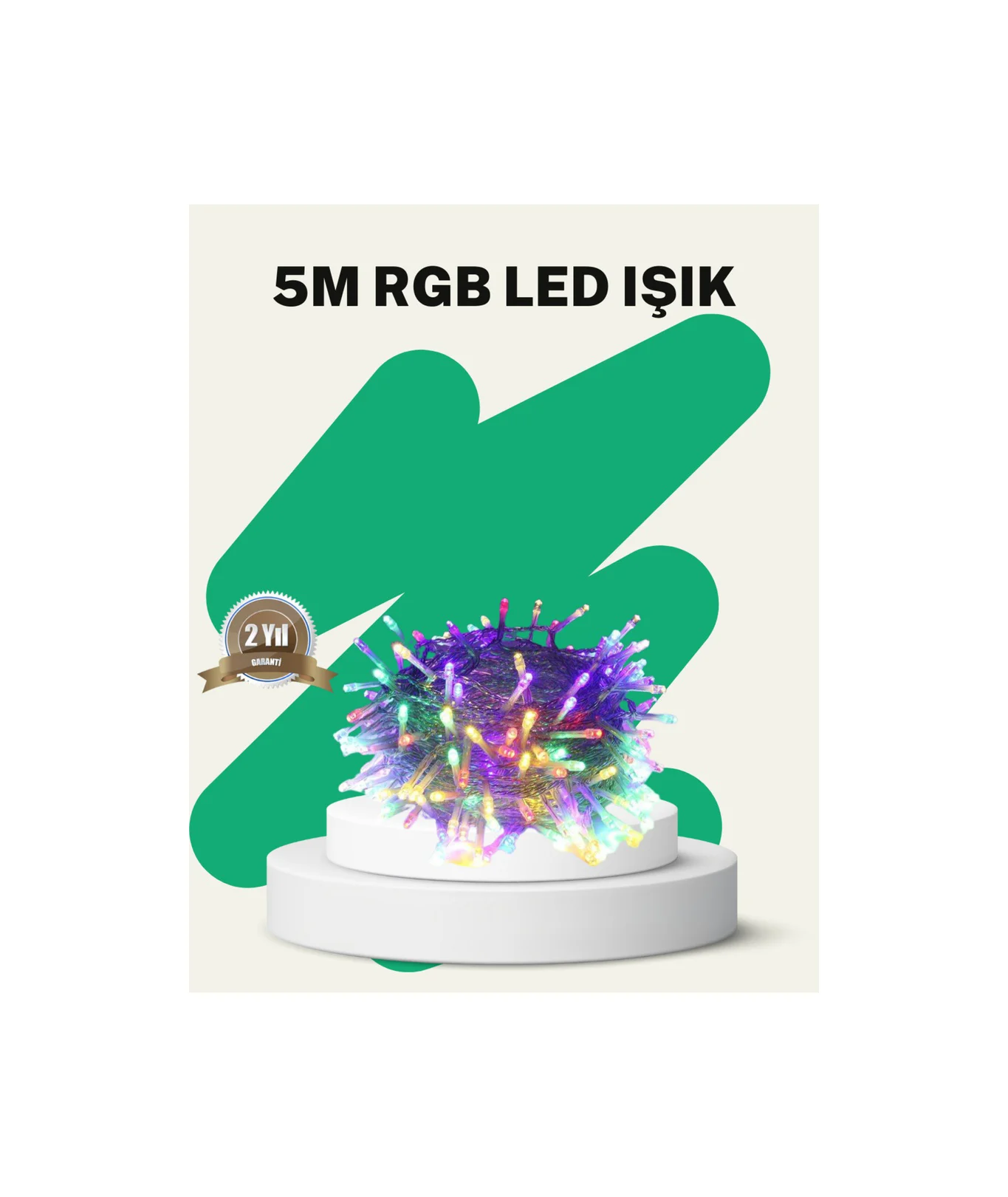 50 Li Led Şeffaf Kablolu 5 M Aydınlatma Işık Süsleme Led Diğer
