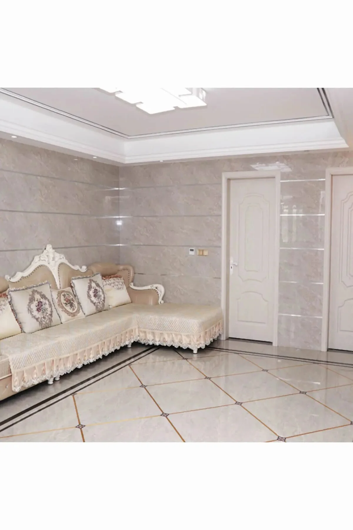 50 Metre Dekoratif Banyo Mutfak Fayans Arası Derz Şerit Bant Gold