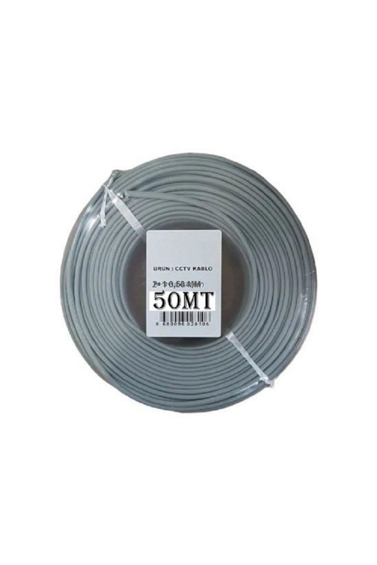 50 Metre Kaliteli 2+1 0,50 mm CCTV Güvenlik Kamera Kablosu