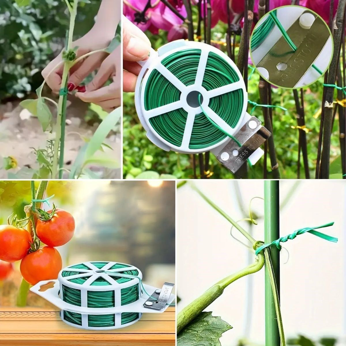 50 Metre Kendiliğinden Kesici Bıçaklı Bitki Saksı Kablo Sabitleme