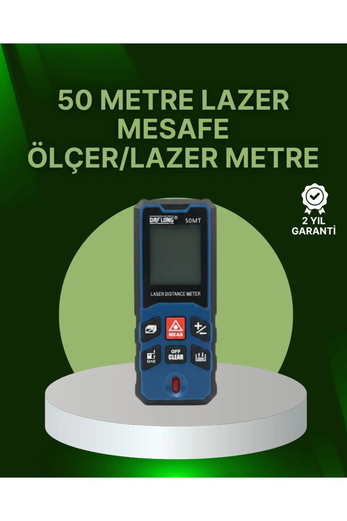 50 Metre Lazer Mesafe Ölçer Profesyonel Dijital Ölçüm Cihazı