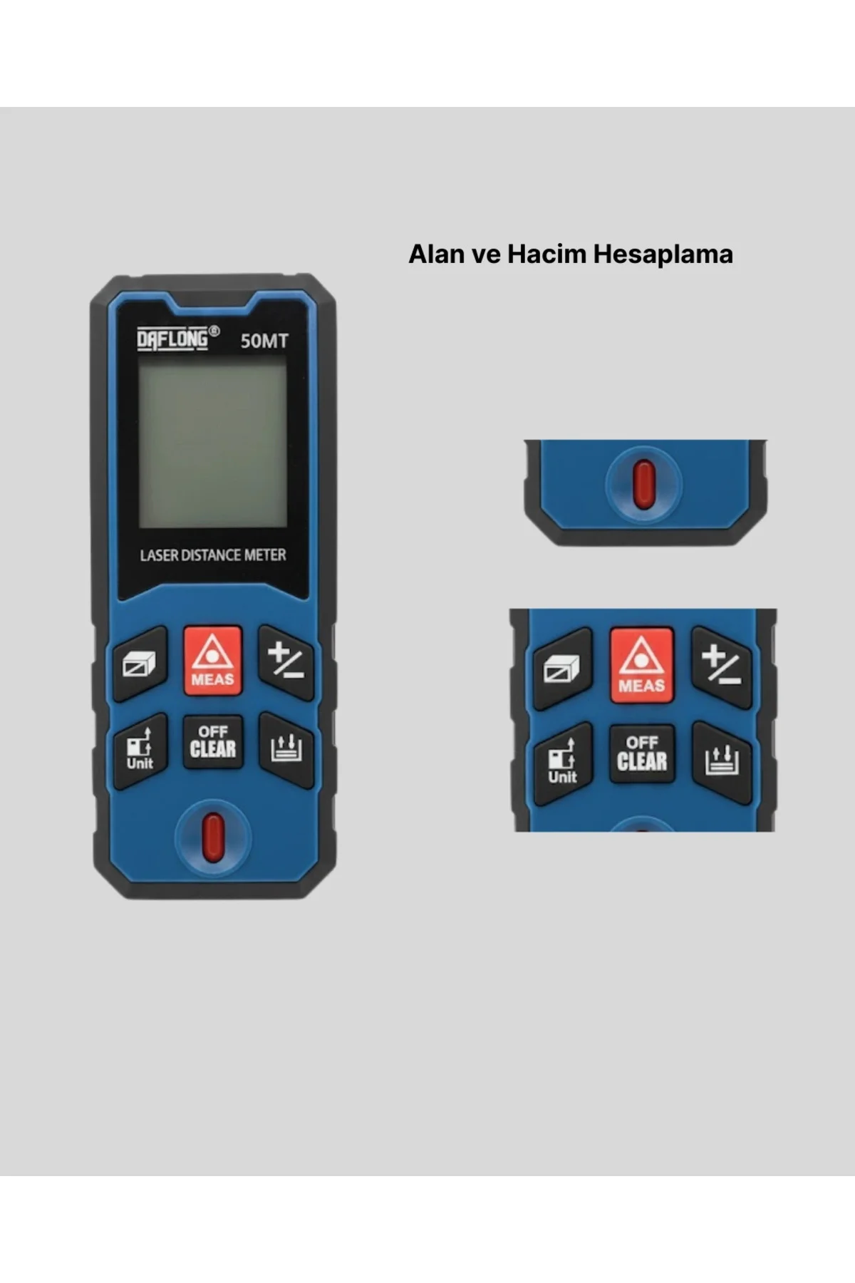 50 Metre Lazer Ölçüm Cihazı Alan ve Mesafe Hesaplama Yeni Nesil