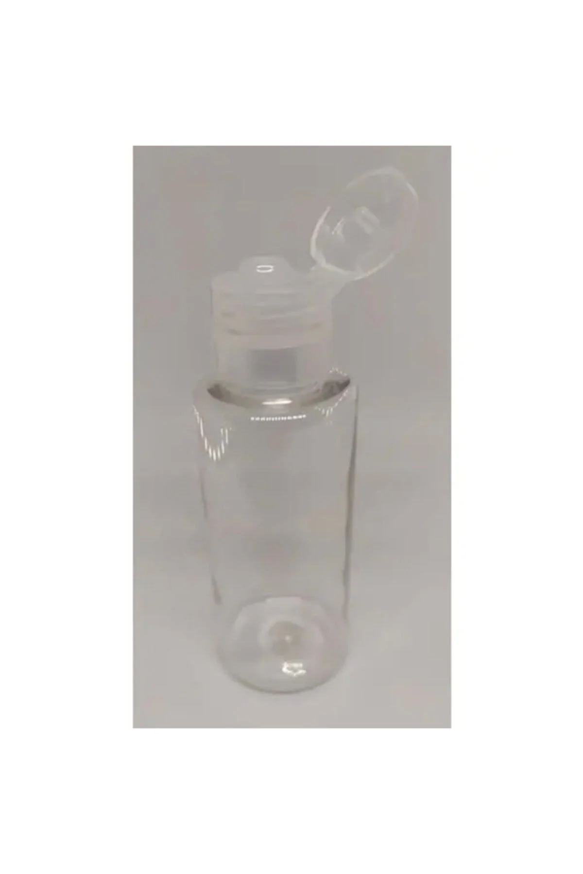 50 ml Plastik Şişe Şeffaf Fliptop Kapaklı (50 Adet)