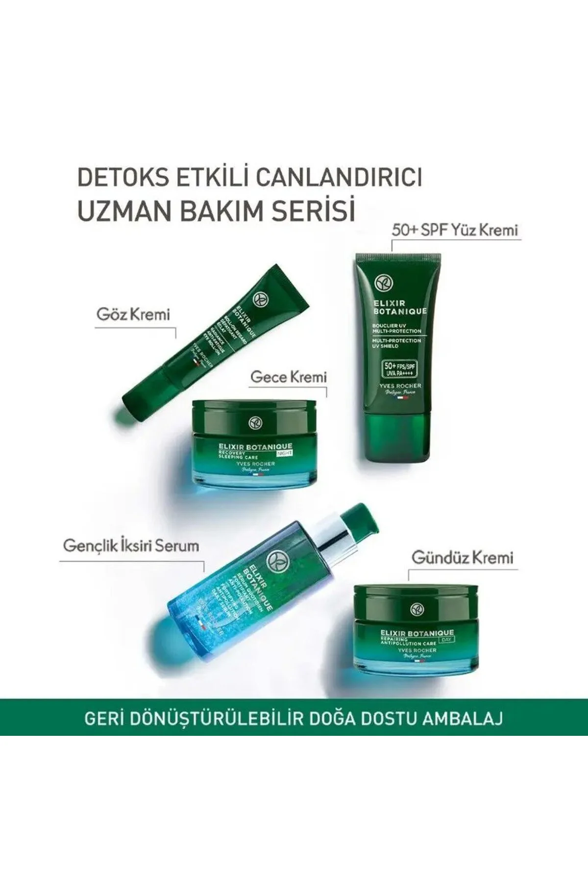 50+ SPF Yüz Kremi - Yaşlanma Karşıtı Bitkisel Antioksidan Bakım/E