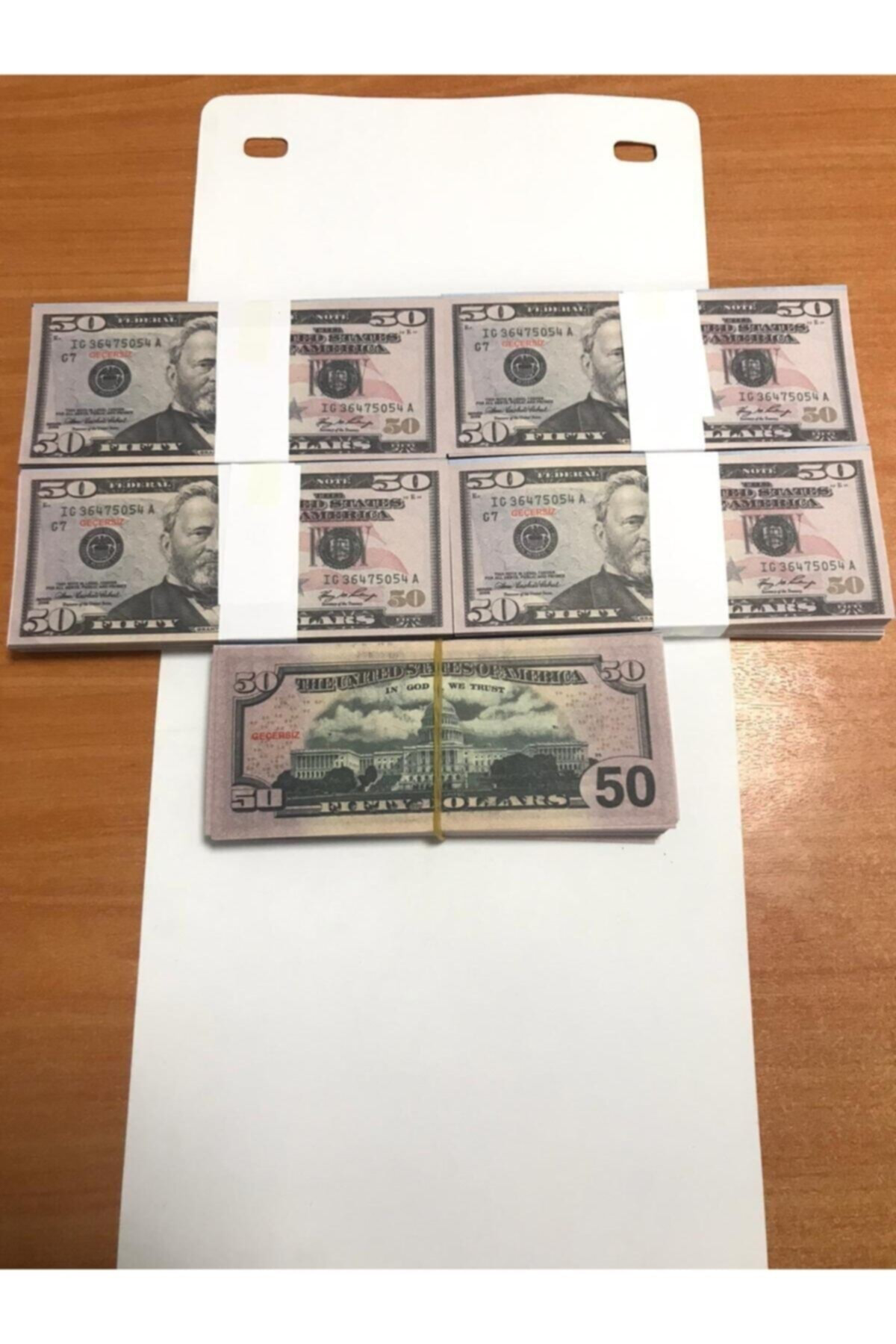 500 Adet 50 Dolar Geçersiz Şaka Düğün Parası Oyun Parası 500x50do