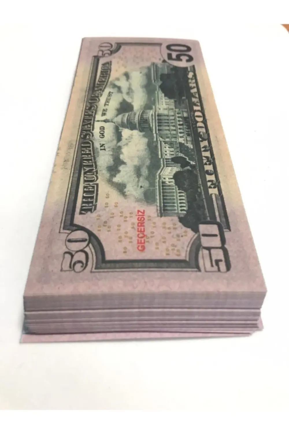 500 Adet 50 Dolar Geçersiz Şaka Düğün Parası Oyun Parası 500x50do