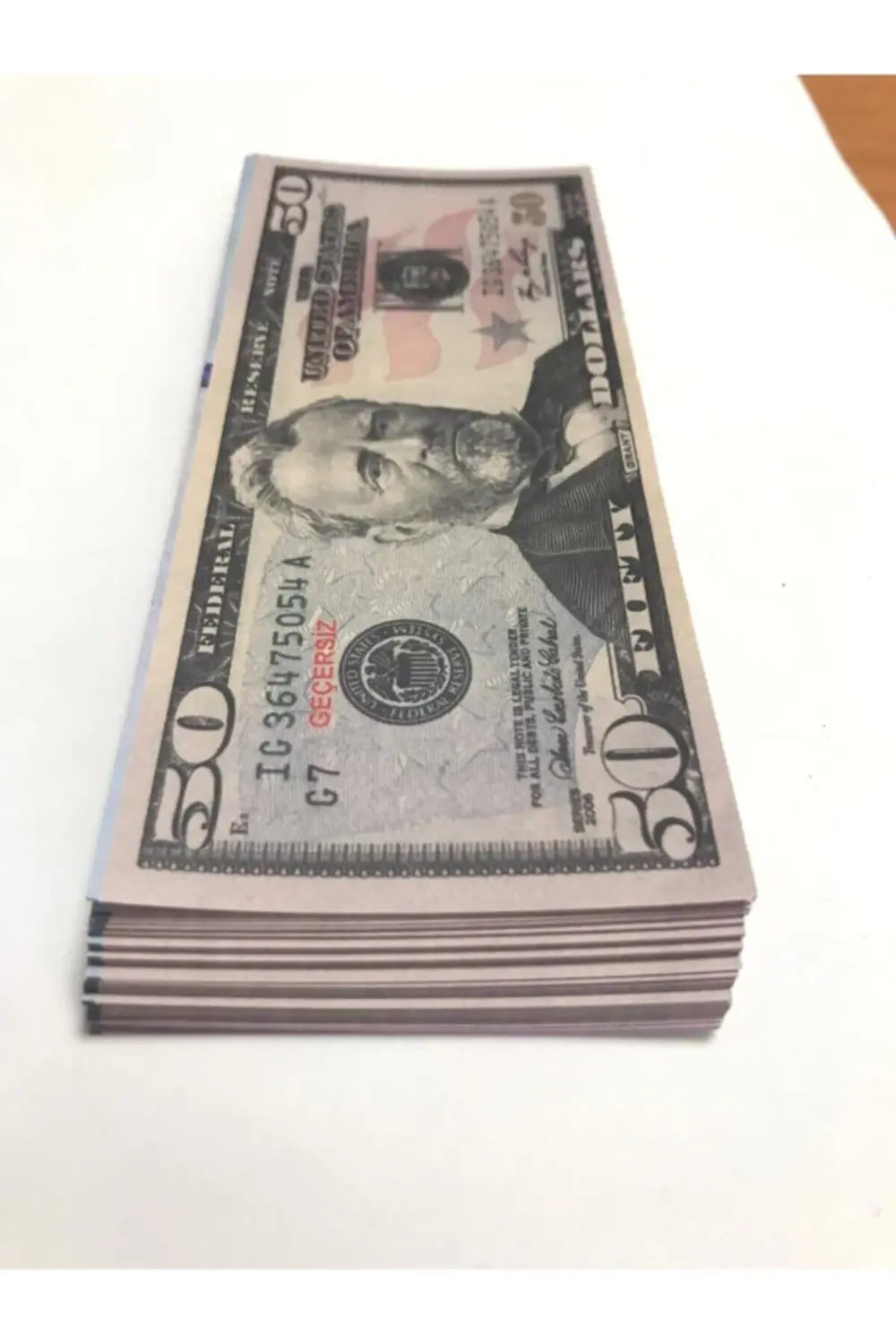 500 Adet 50 Dolar Geçersiz Şaka Düğün Parası Oyun Parası 500x50do