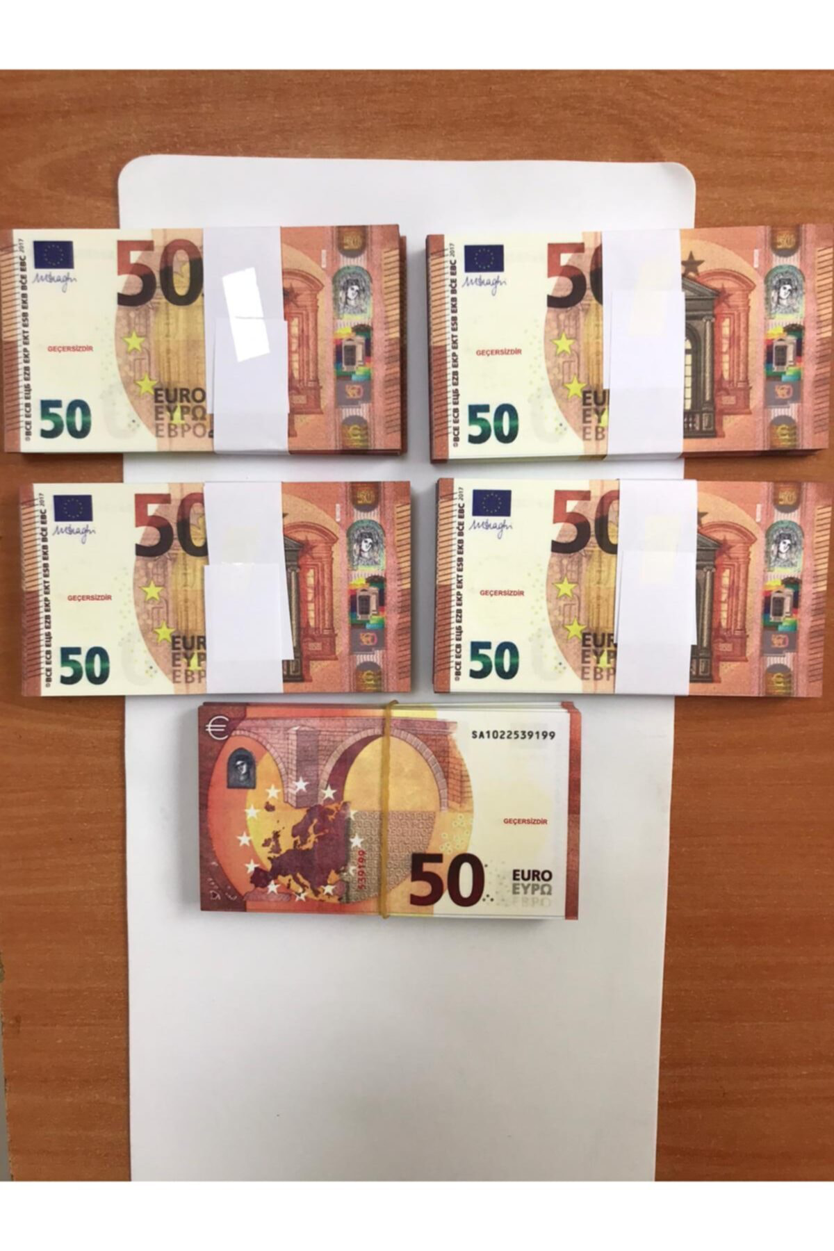 500 Adet 50 Euro Geçersiz Şaka Düğün Parası