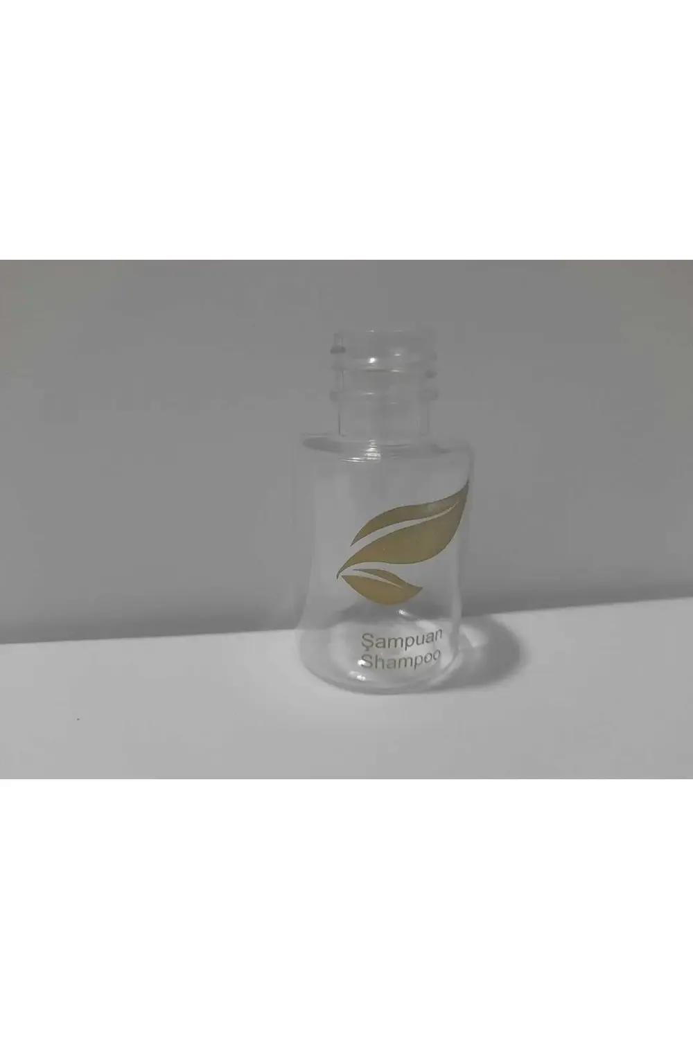500 ADET GOLD BASKILI BOŞ MİNİ ŞAMPUAN ŞİŞESİ. 30 ML OTEL TİPİ ŞA