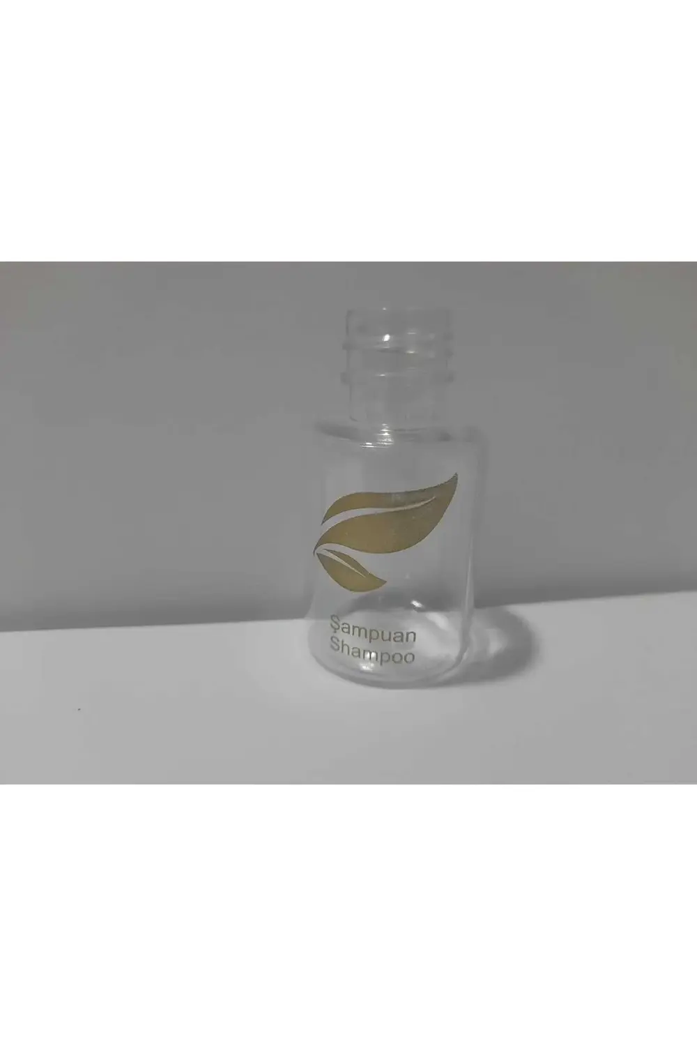 500 ADET GOLD BASKILI BOŞ MİNİ ŞAMPUAN ŞİŞESİ. 30 ML OTEL TİPİ ŞA