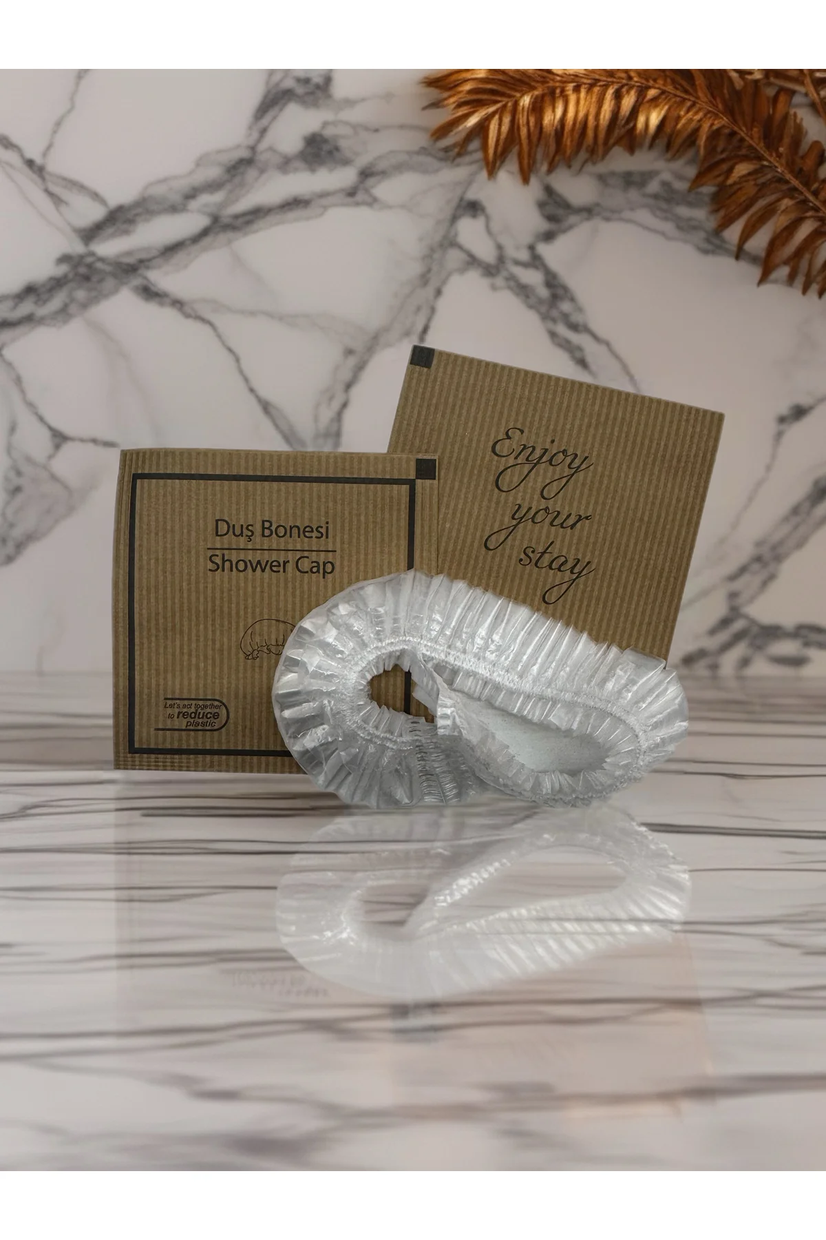 500 adet Kraft yırt-aç otel tipi duş bonesi