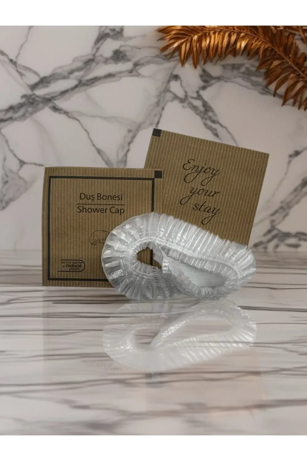 500 adet Kraft yırt-aç otel tipi duş bonesi