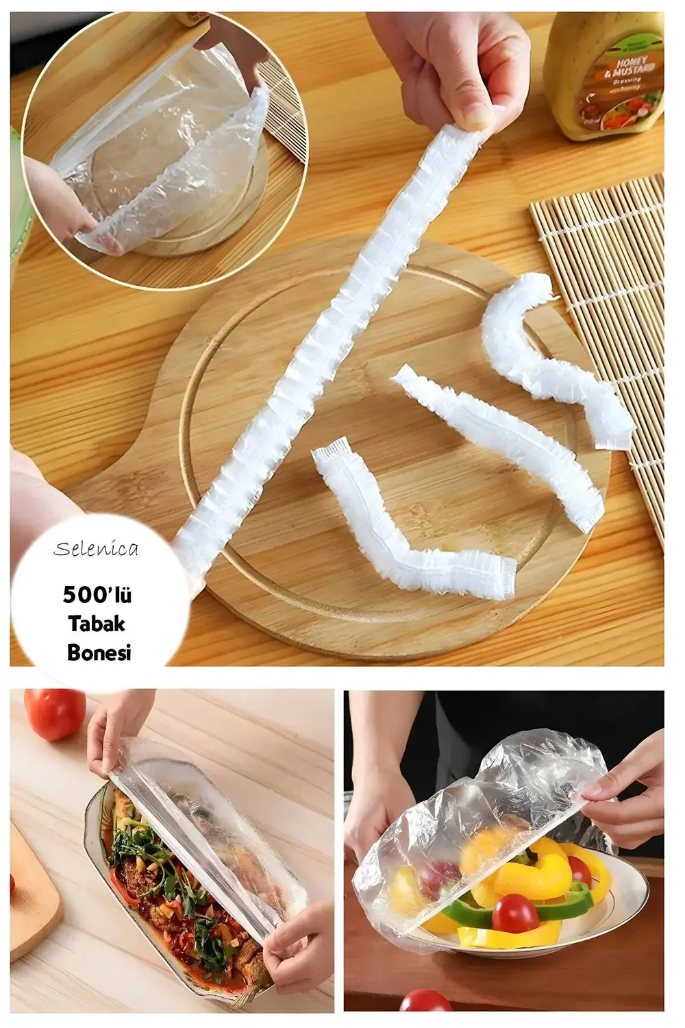 500 Adet Pratik Tazeliği Koruyan Tencere ve Tabak Bonesi | Çok Am