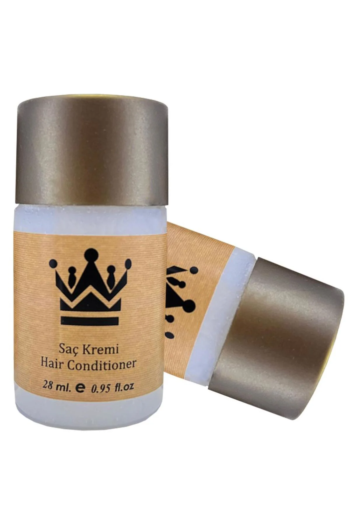 500 Adet Standart Otel Saç Kremi Geniş Kapak Kraft 30 ml Silindir