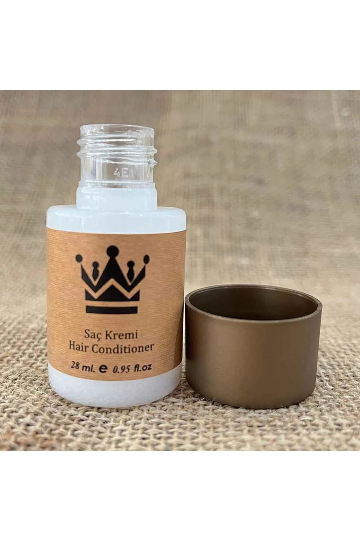 500 Adet Standart Otel Saç Kremi Geniş Kapak Kraft 30 ml Silindir