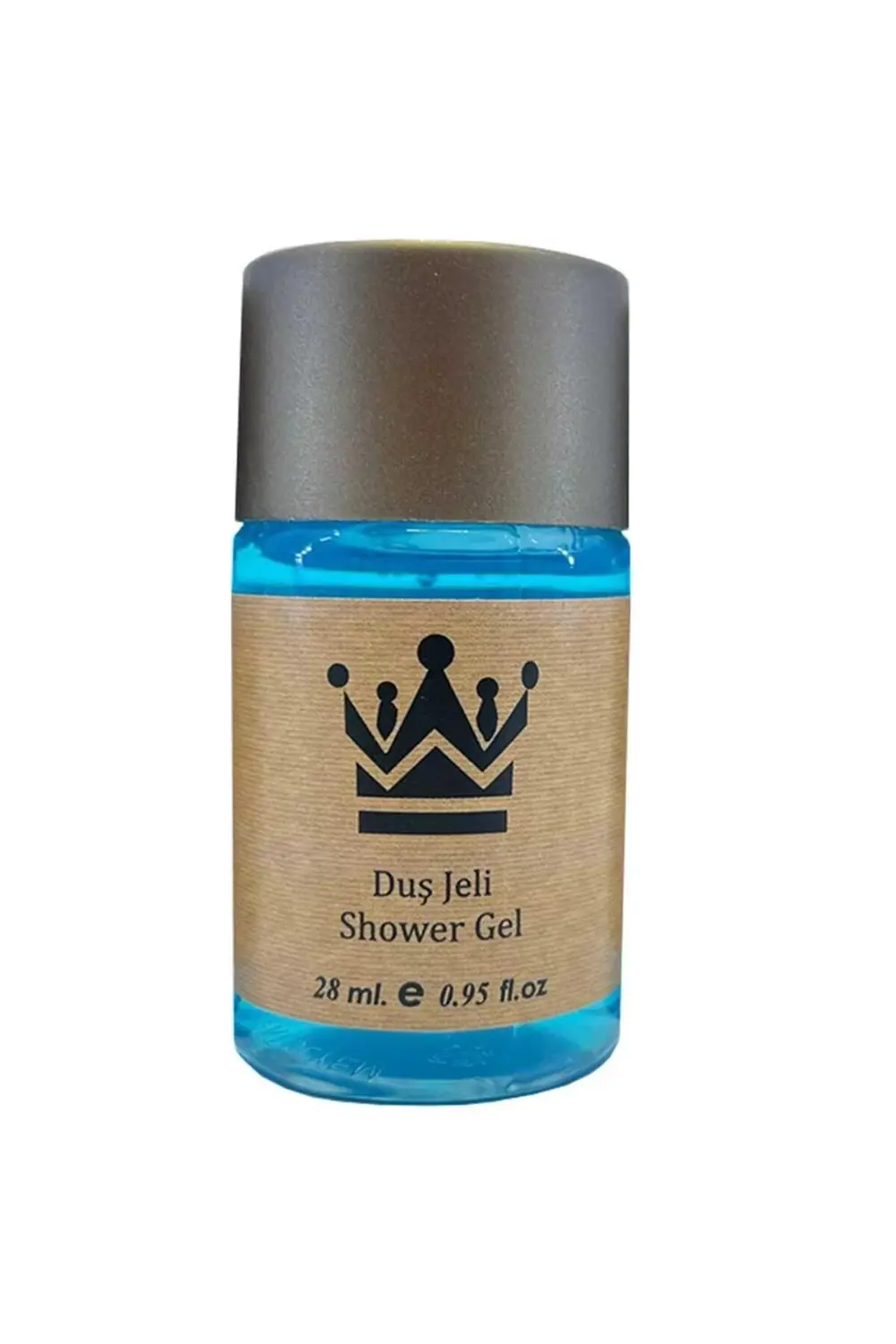 500 Adet Standart Otel Duş Jeli Geniş Kapak Kraft 30 Ml Silindir