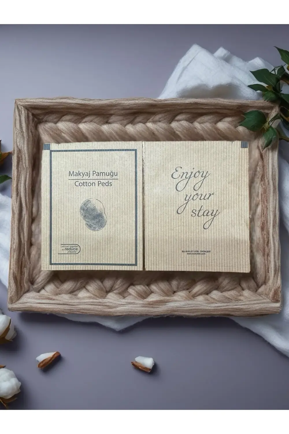 500 adet tek kullanımlık otel tipi makyaj pamuğu