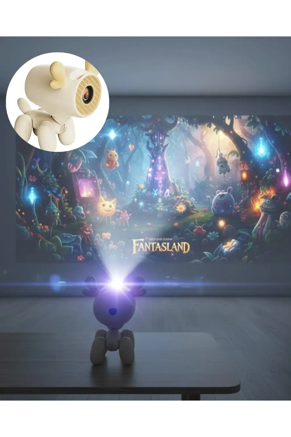 500 ANSI Lümen Parlaklıkta Akıllı Mini Projeksiyon Cihazı