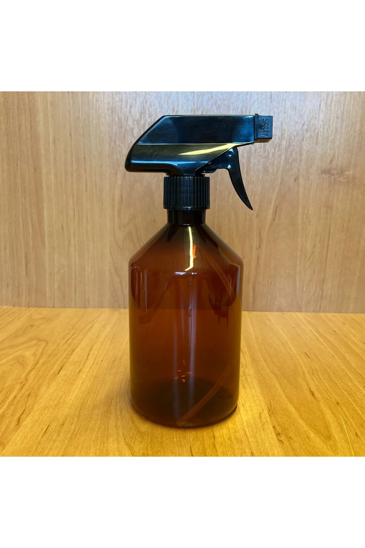 500 Cc Amber Plastik Şişe - Siyah Tetik Spreyli - 500 Ml Kahveren