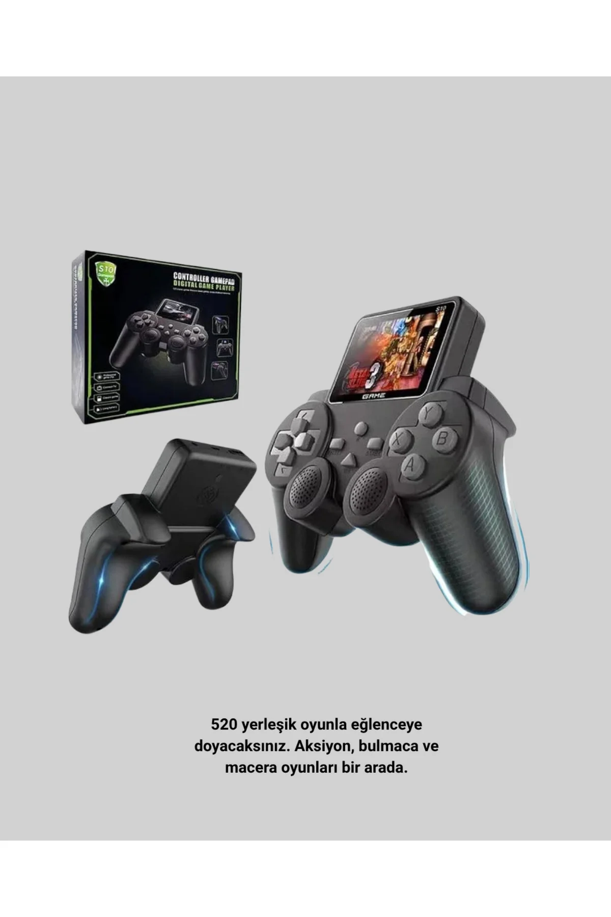 500 Dahili Oyunlu Taşınabilir Retro El Konsolu-2.4 inç Renkli Ekr