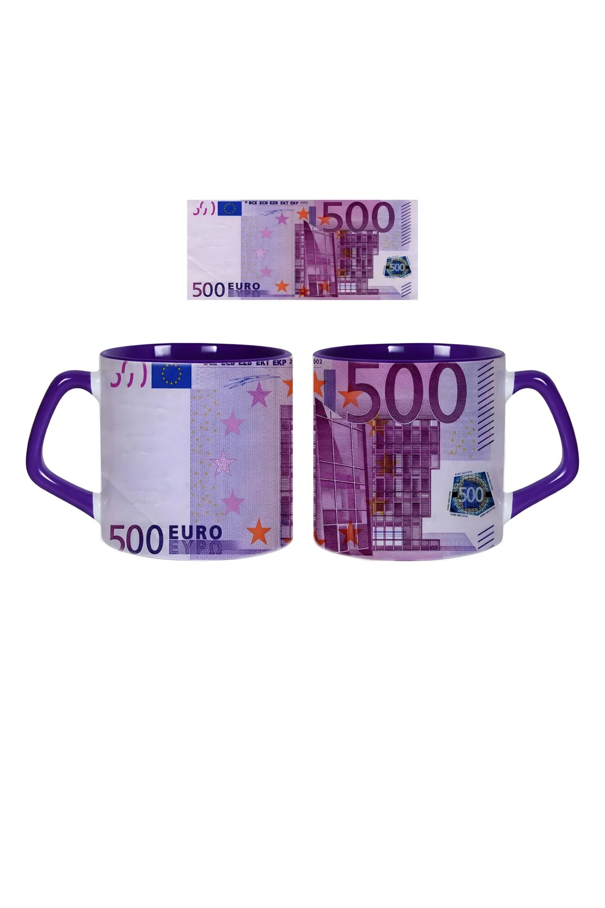 500 Euro Desenli Kupa Bardak | Tek Adet 001