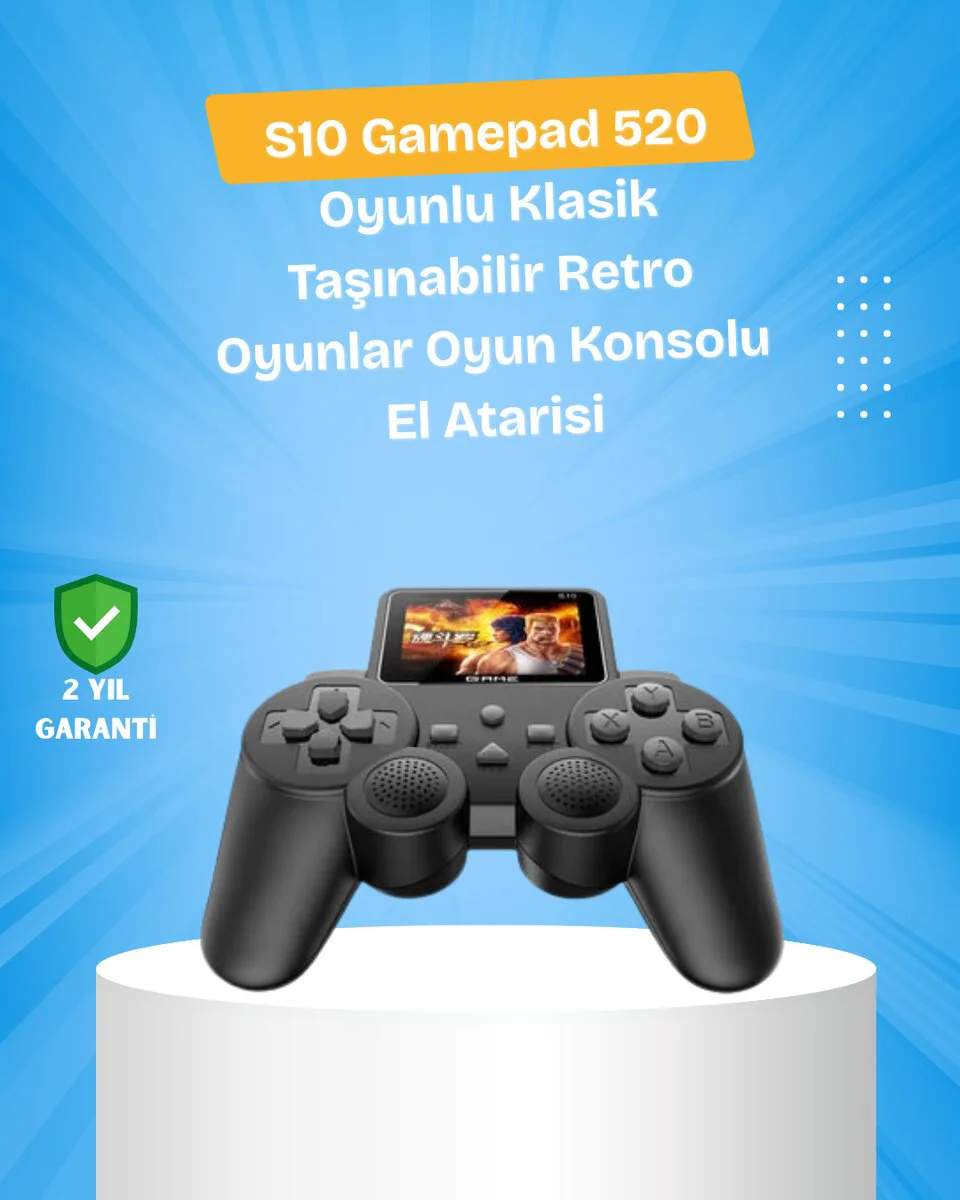 500-in-1 Retro El Konsolu - Taşınabilir Nostalji Oyun Cihazı