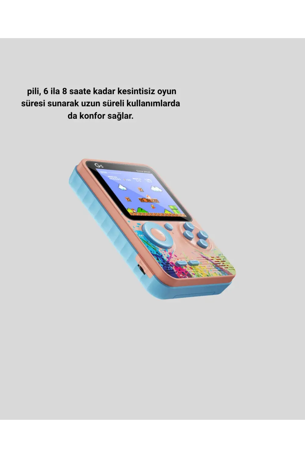 500 Klasik Oyunlu Retro Oyun Konsolu Taşınabilir ve TV Bağlantılı