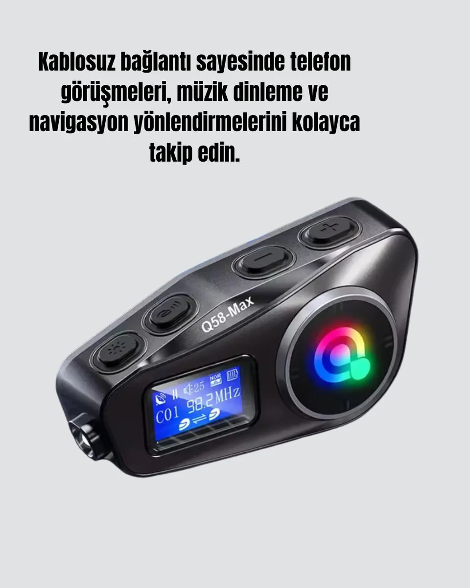 500 Metre İnterkom Mesafeli Kask Kulaklığı - Gürültü Engelleyici Bluetooth 5.3