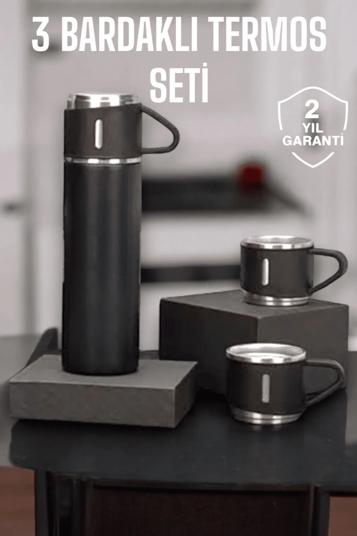 500 ml Kapasiteli Taşınabilir Basınçlı Termos Seti Günlük Kullanı