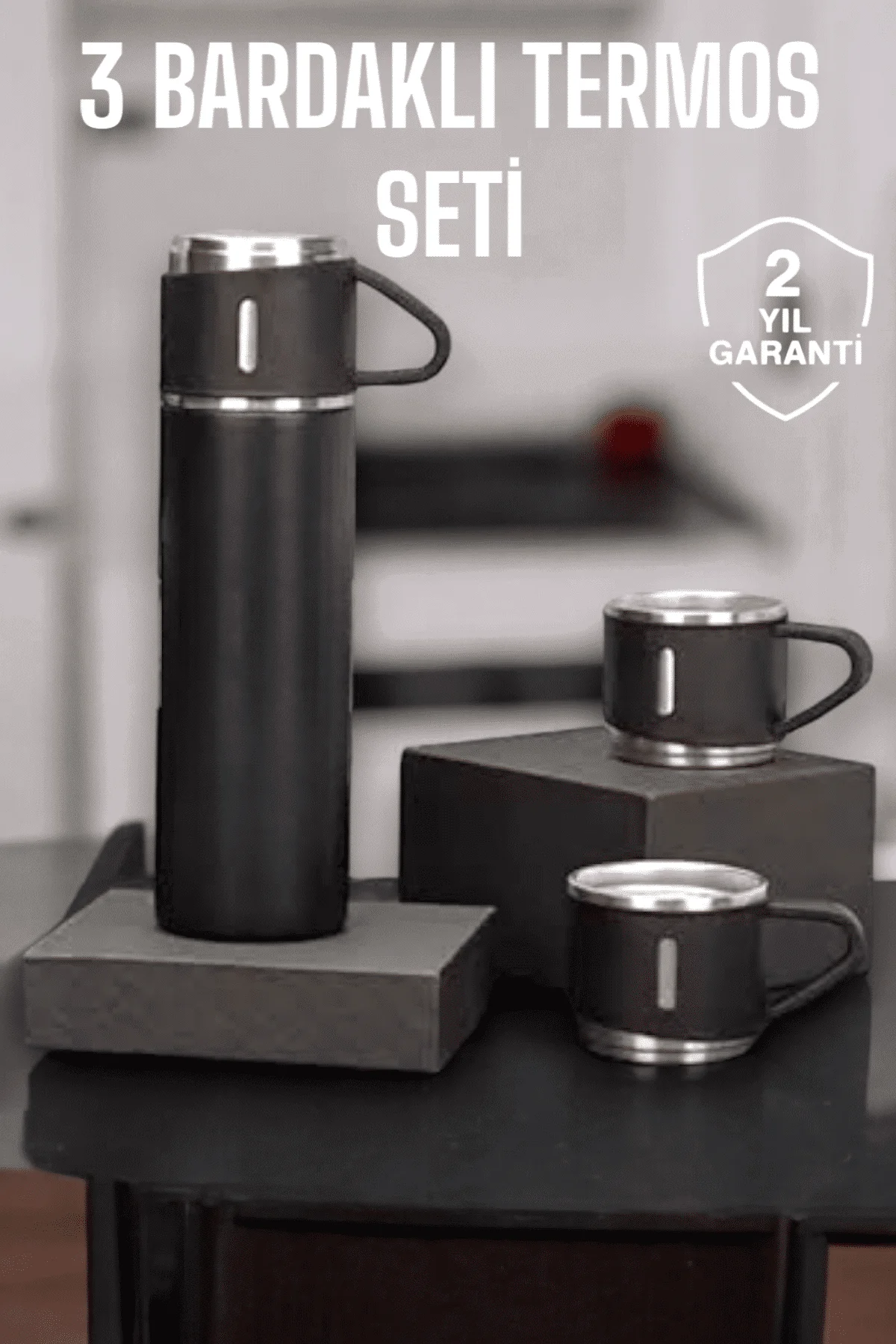 500 ml Kapasiteli Taşınabilir Basınçlı Termos Seti Günlük Kullanı