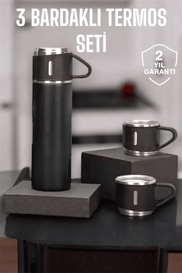 500 ml Kapasiteli Taşınabilir Basınçlı Termos Seti Günlük Kullanı