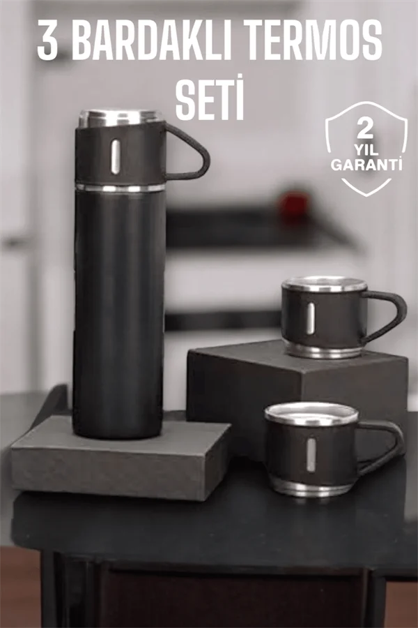 500 ml Kapasiteli Taşınabilir Basınçlı Termos Seti Günlük Kullanı