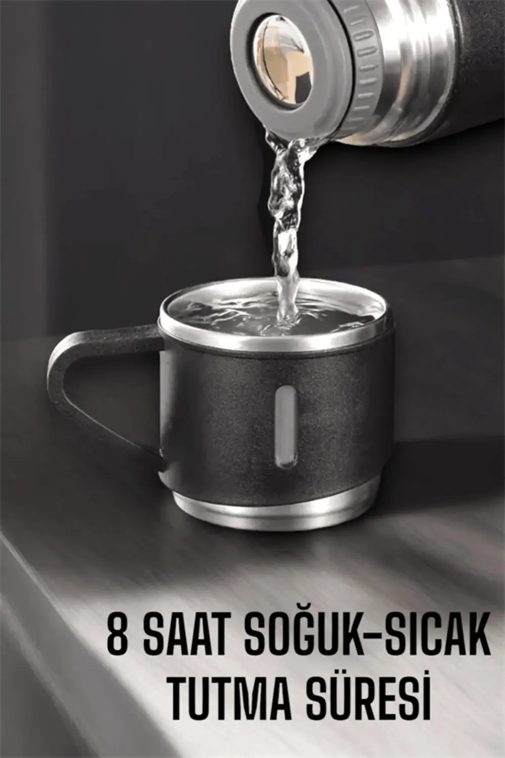 500 Ml Kapasiteli Taşınabilir Basınçlı Termos Seti Günlük Kullanı