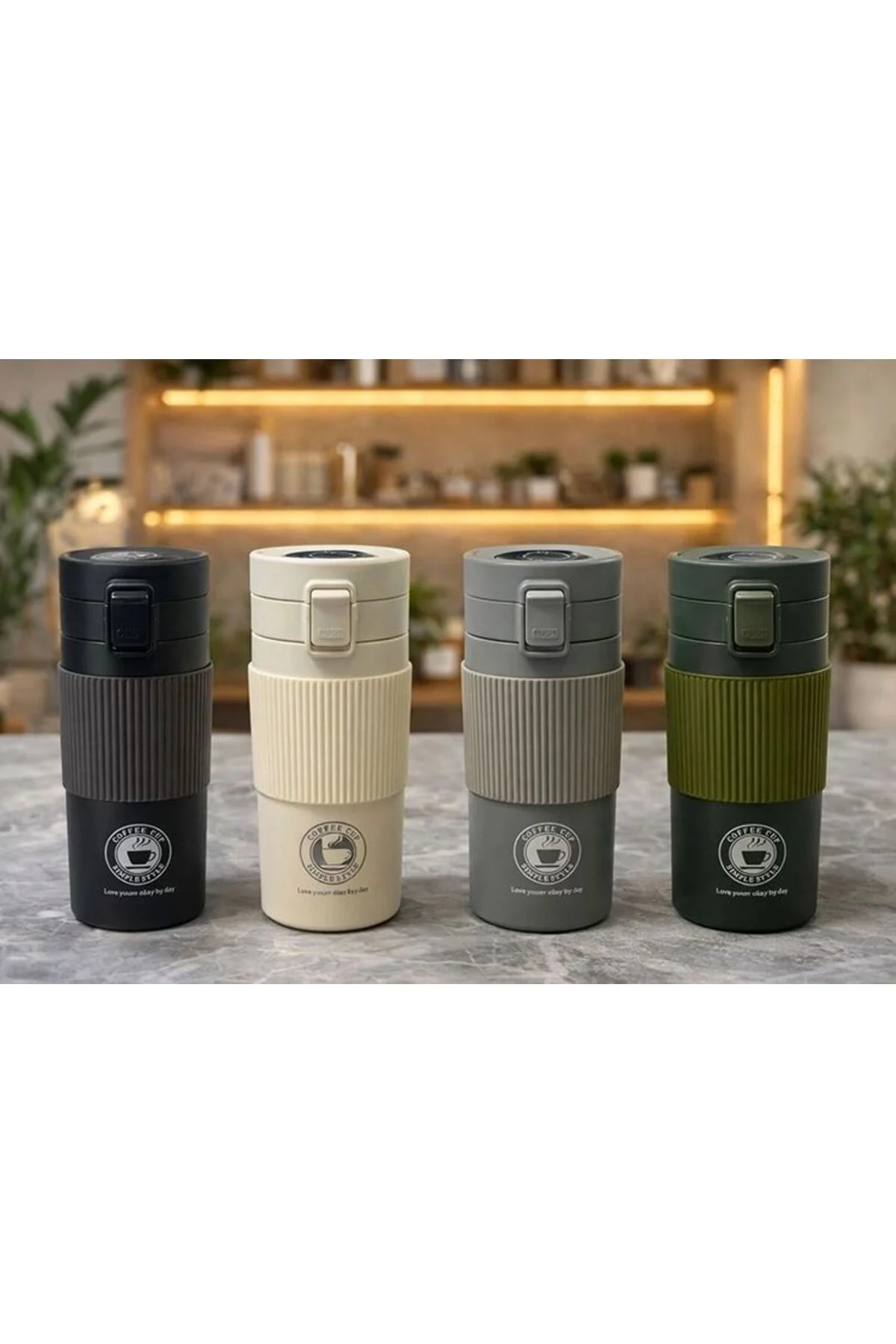 500 Ml Paslanmaz Çelik Termos Dereceli Mug - Sızdırmaz Kapaklı Çi
