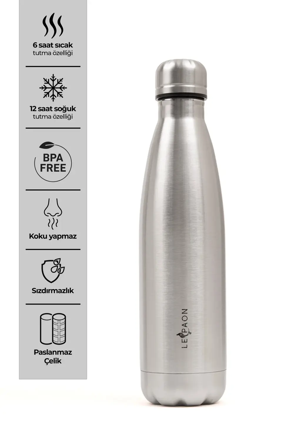 500 Ml Paslanmaz Çelik Termos Sızdırmaz 12 Saat Soğuk 6 Saat Sıca