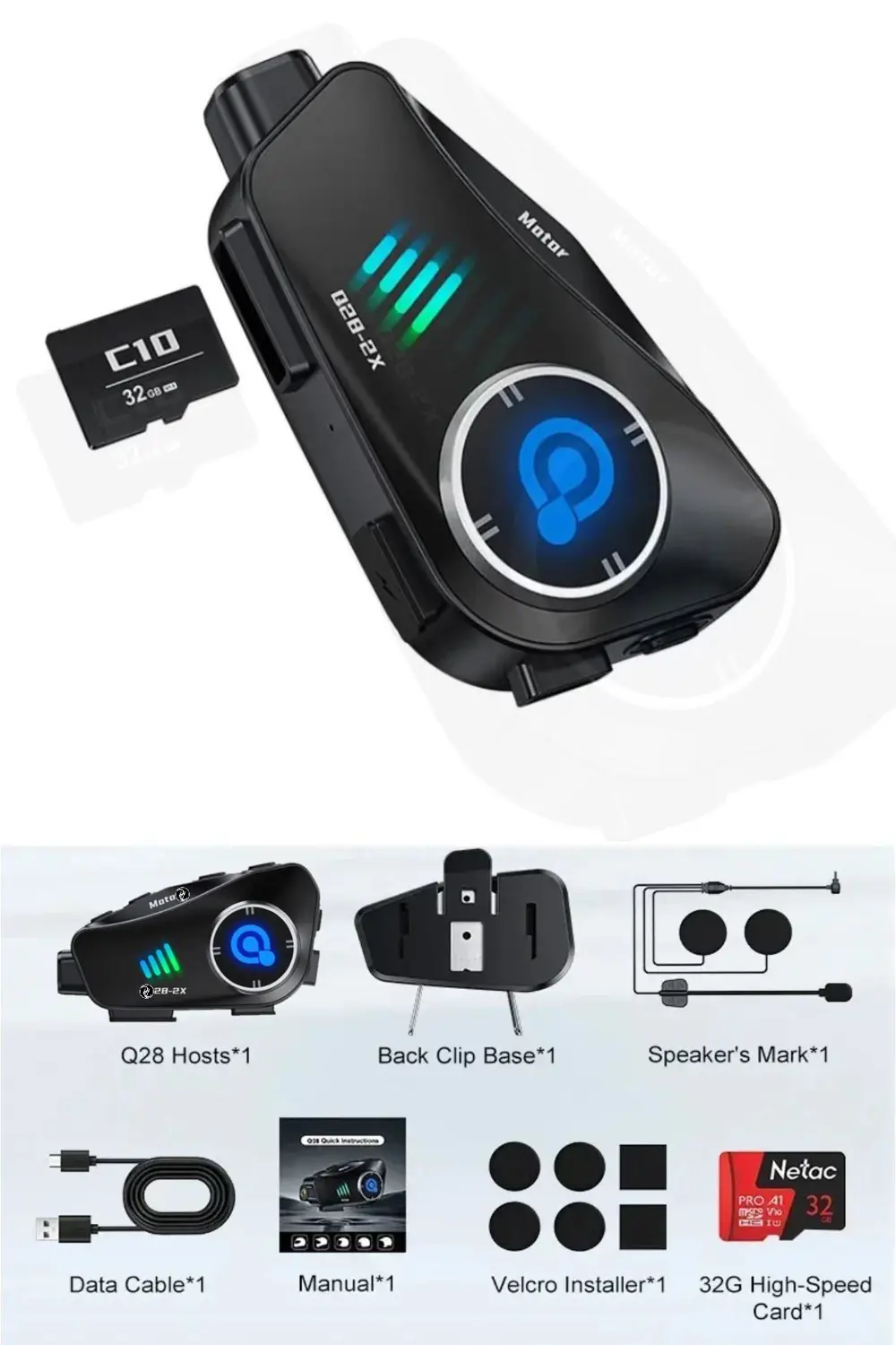 500 Mt Intercom 1080P Kamera Kayıt Özellikli Q-28-P 2 Eşleşmeli 3