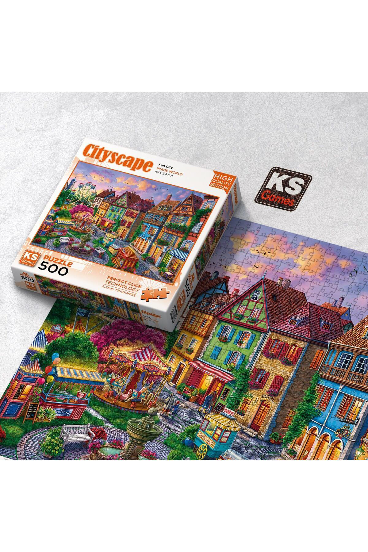 Ks Games 500 Parça Eğlence Şehri Puzzle