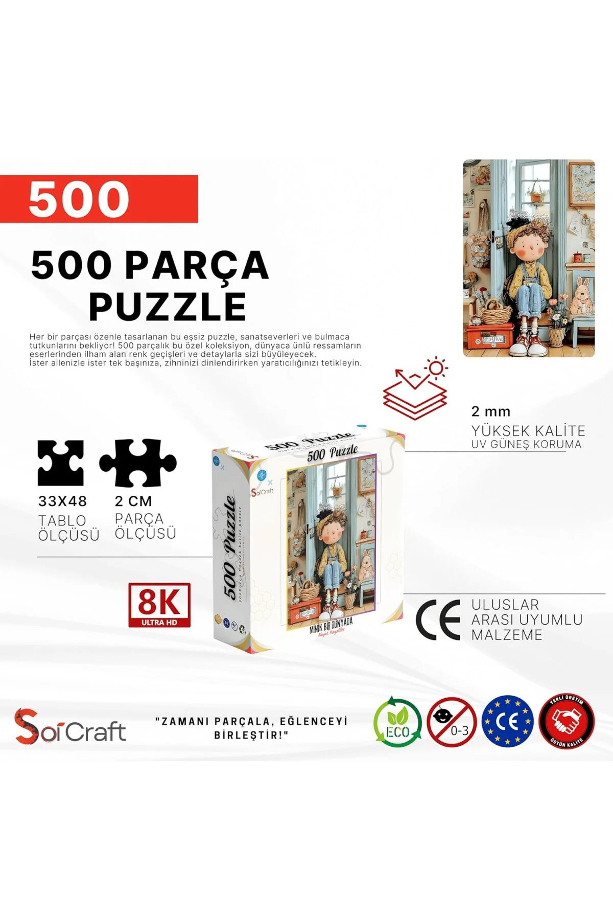 500 Parça Puzzle Minik Bir Dünyada Büyük Hayaller