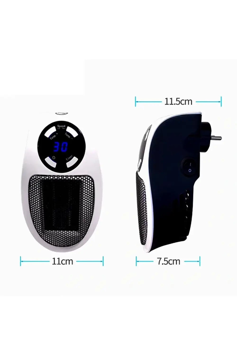 500 WATT PRİZ TİPİ UZAKTAN KUMANDALI TAŞINABİLİR ISITICI (ZAMANLA