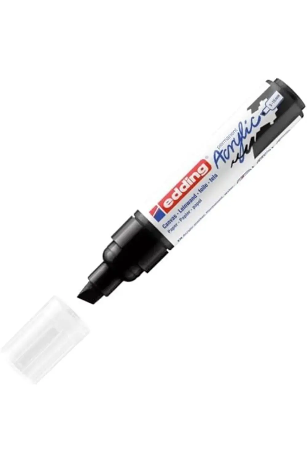 5000 akrilik kalem geniş - siyah - 1 su geçirmez akrilik markör -