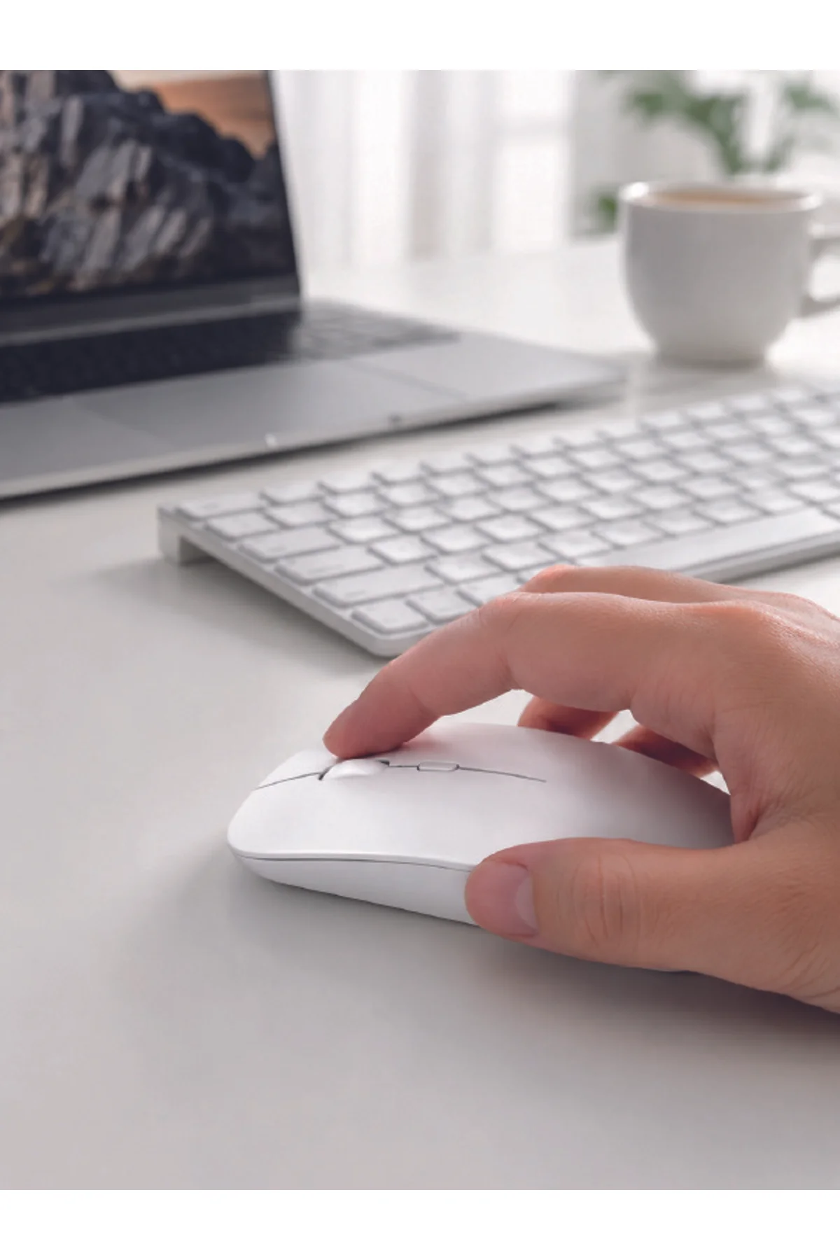 5000 DPI Bluetooth Kablosuz Mouse Hafif Ergonomik Sessiz Wireless Fare - Görsel 4